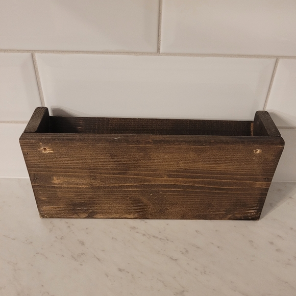 1 set Key Holder Wooden Tray and 4 Hooks, Wall Mounted Key Holder, Decoration - Picture 3 of 5